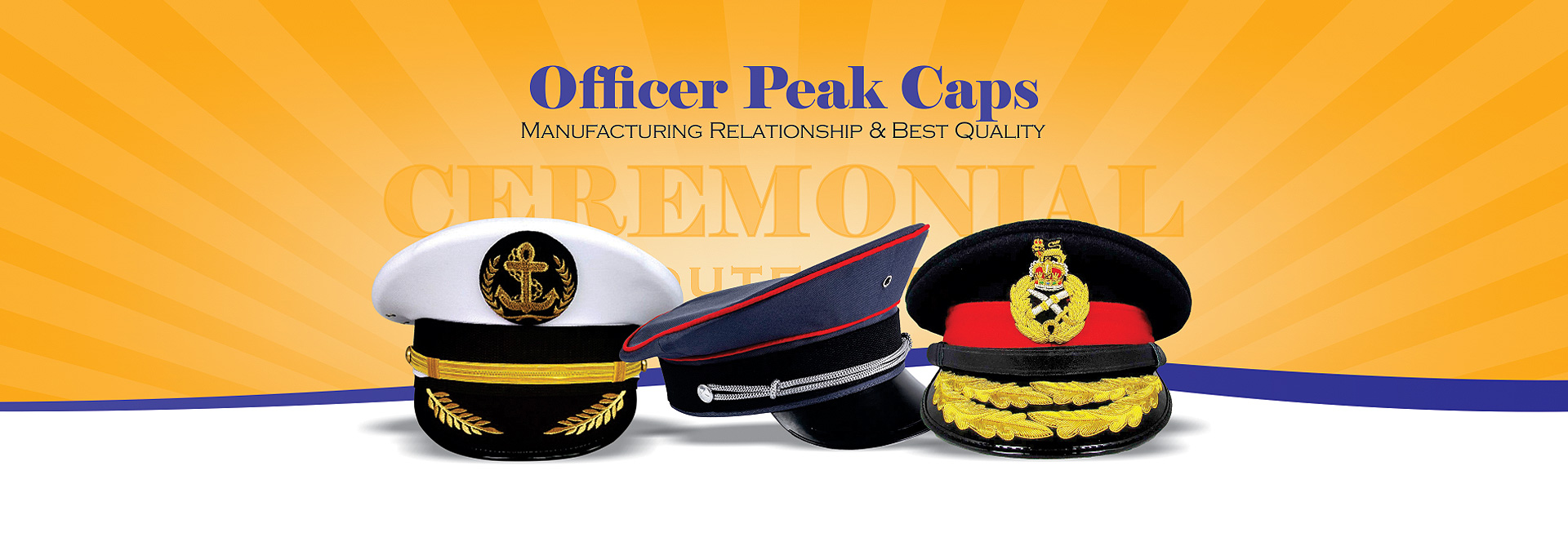 Officer Peak Caps banner